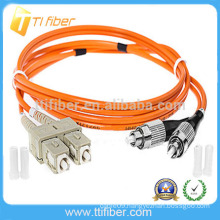 High quality SC to FC Connector Multimode OM1 62.5/125um fiber optical patch cord